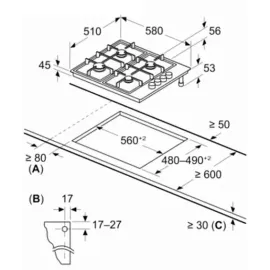 Варочная поверхность BOSCH PBP6C2K80O