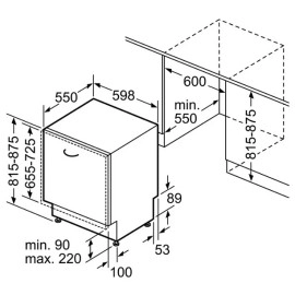 Посудомоечная машина встраиваемая полноразмерная BOSCH smv 40m30