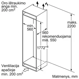 Холодильник BOSCH KIV87VFE0