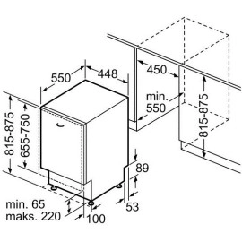Встраиваемая посудомоечная машина BOSCH SPV 53M90EU